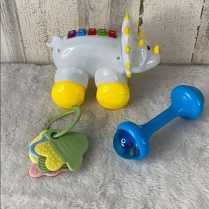 Baby Bundle-Musical Triceratops & Rattle &Teether